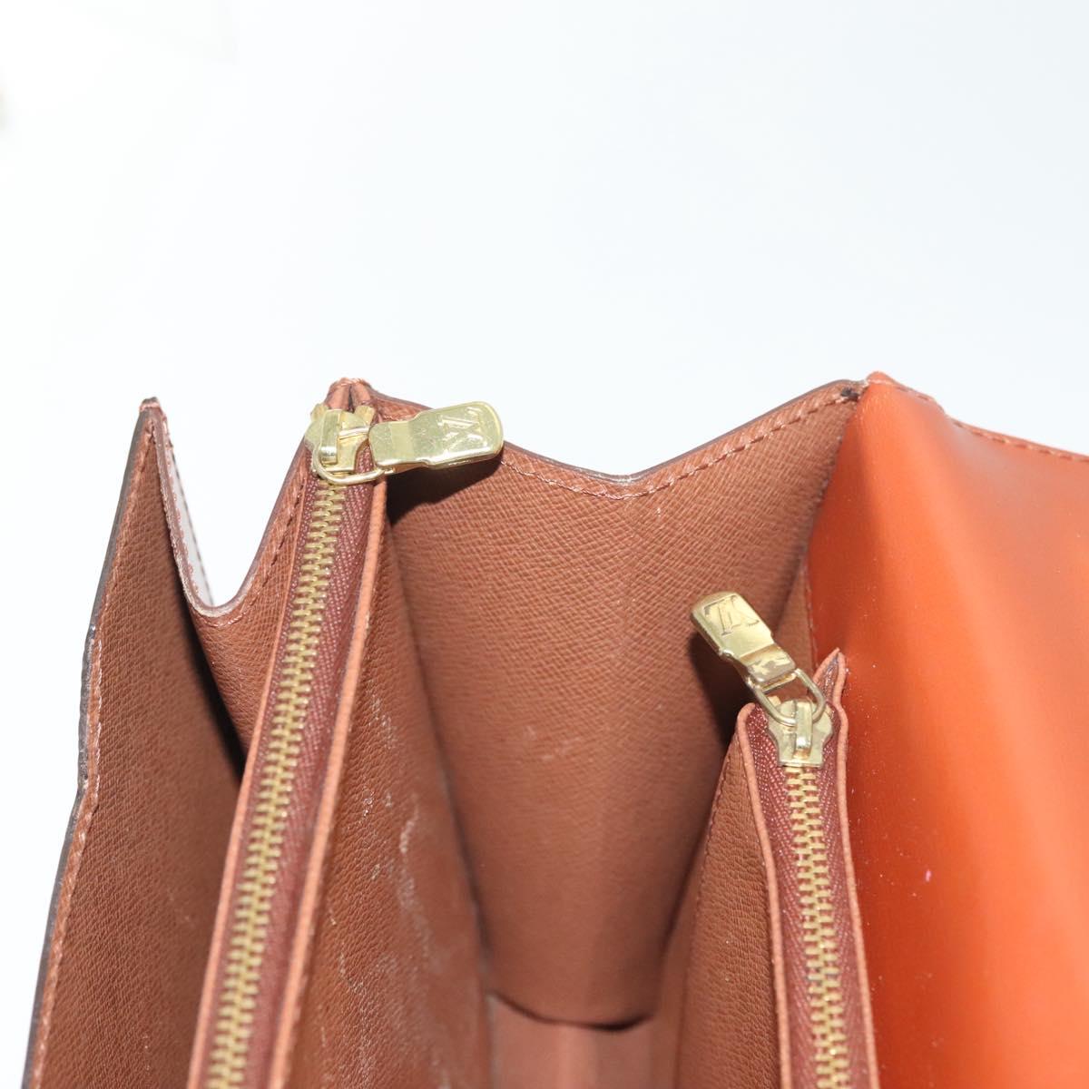 LOUIS VUITTON Epi Concorde Hand Bag Brown M52133 LV Auth 137918