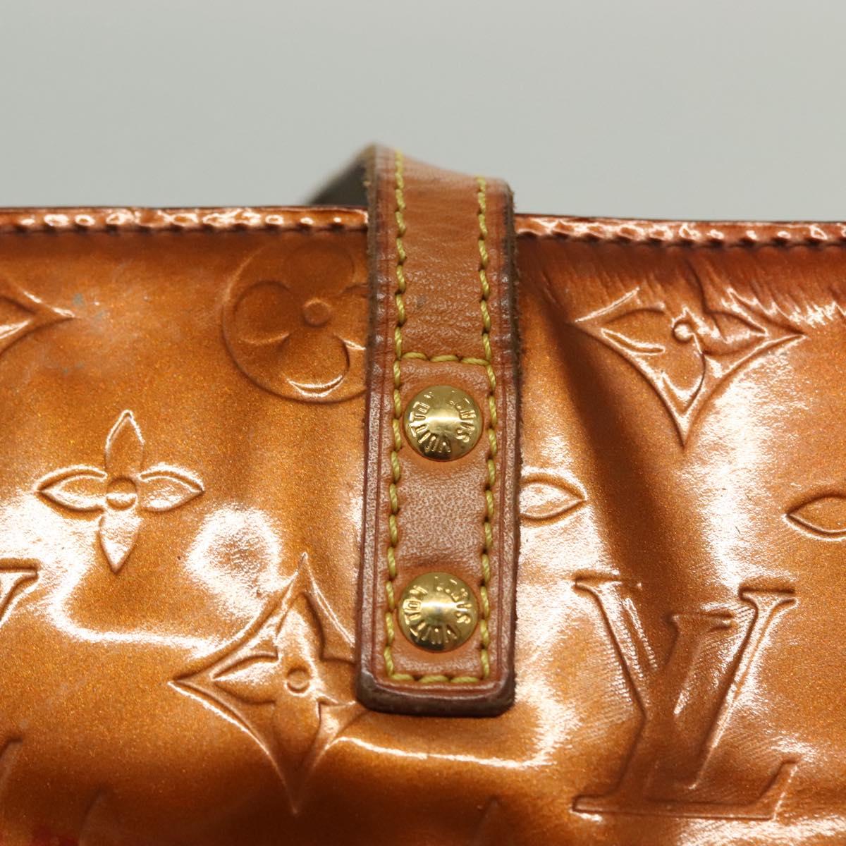 LOUIS VUITTON Monogram Vernis Reade MM Hand Bag Bronze M91143 LV Auth 137923