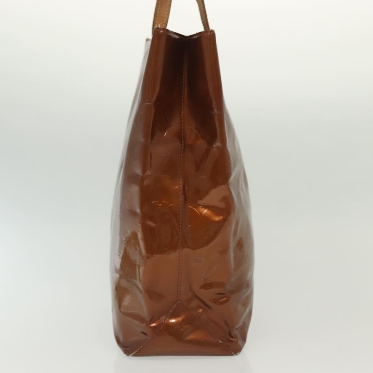 LOUIS VUITTON Monogram Vernis Reade MM Hand Bag Bronze M91143 LV Auth 137924