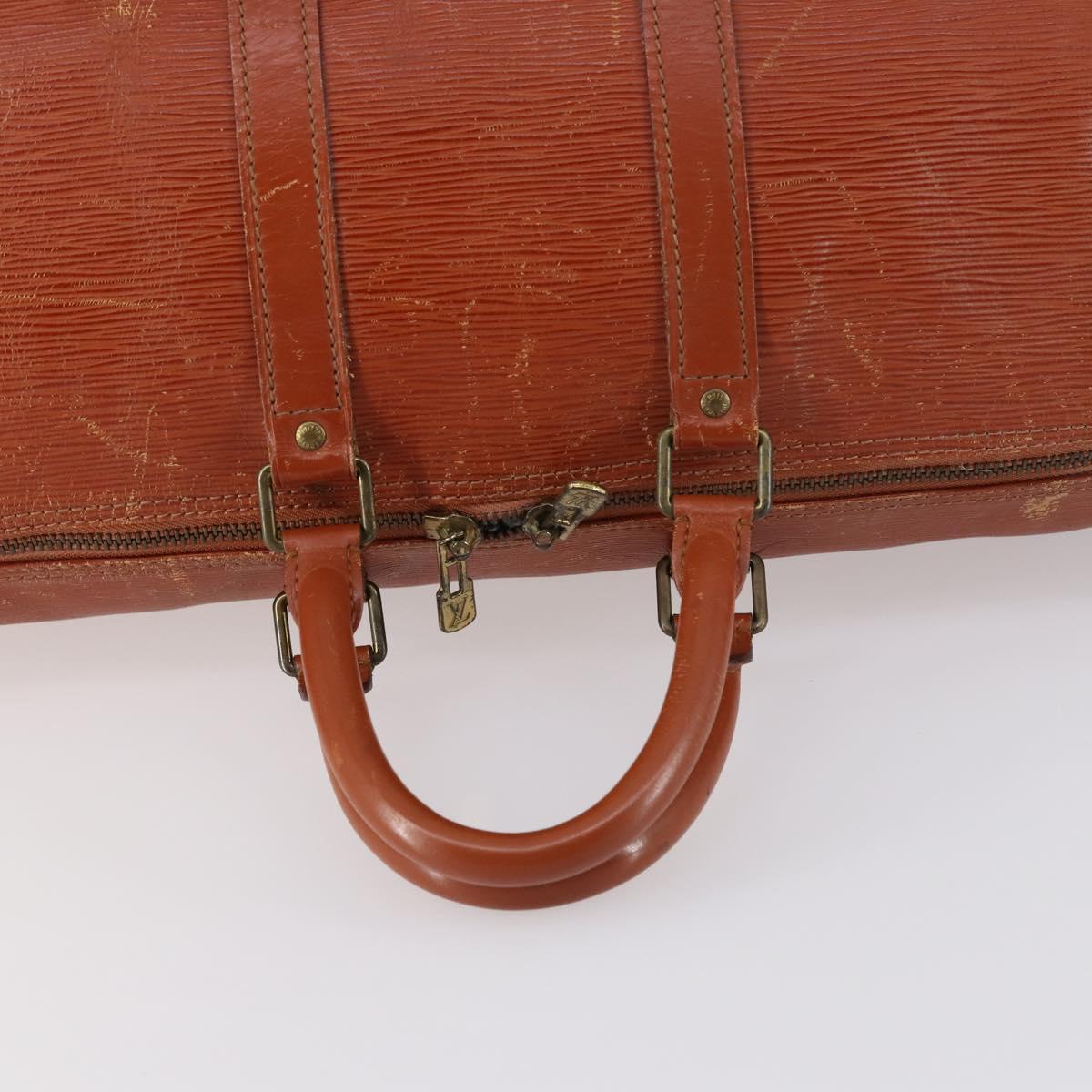 LOUIS VUITTON Epi Keepall 45 Boston Bag Vintage Brown M42978 LV Auth 137926