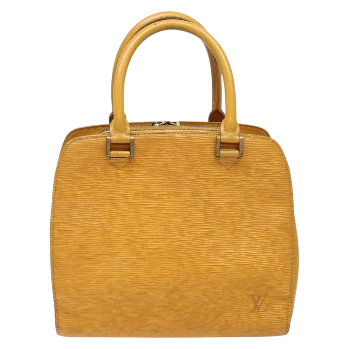 LOUIS VUITTON Epi Triana Hand Bag Yellow LV Auth 137977