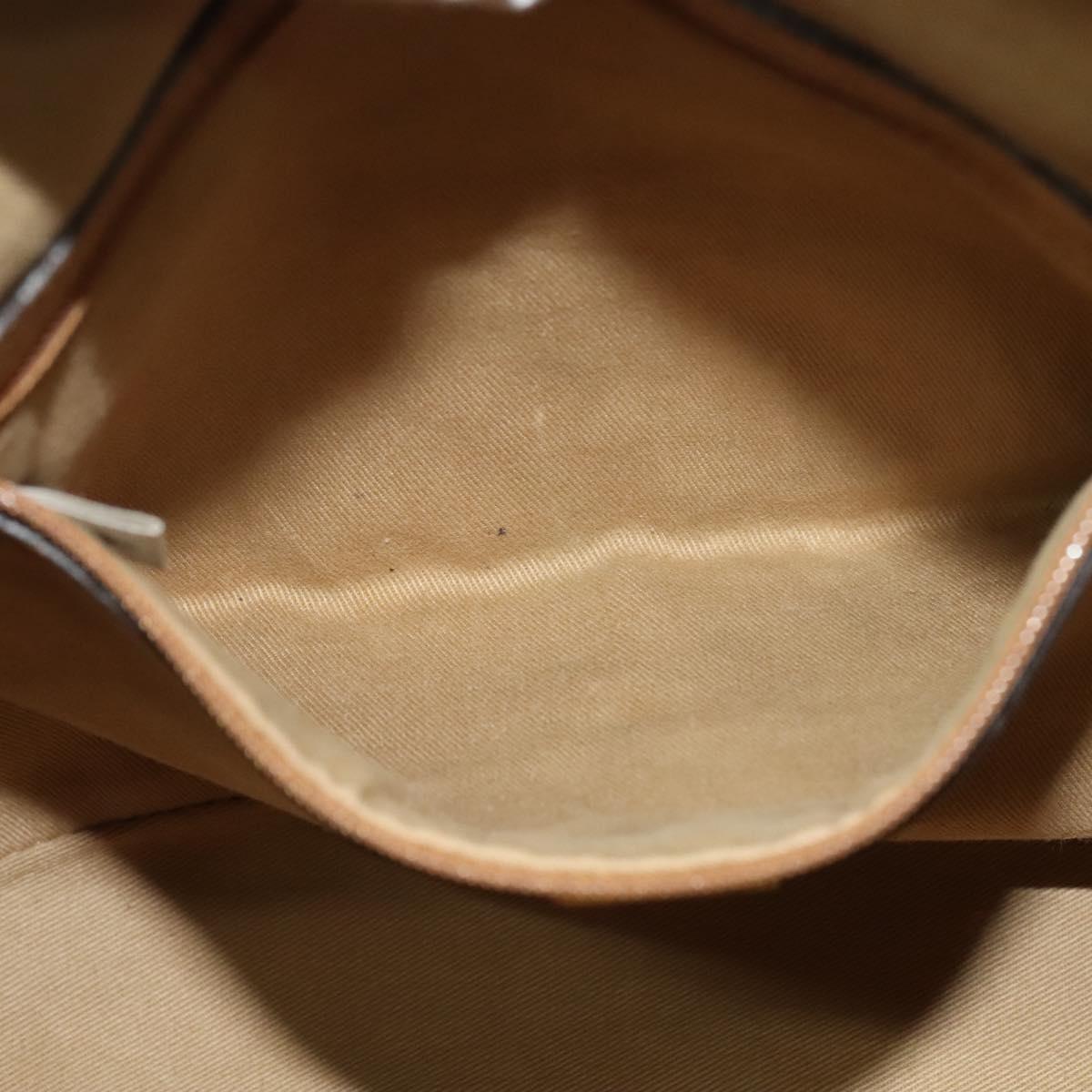 MCM Logogram Vicetos Shoulder Bag PVC Leather Brown Gold Auth 138000