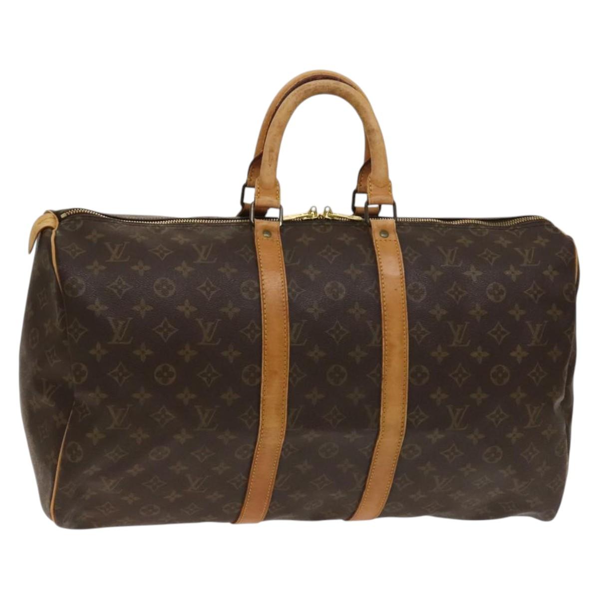 LOUIS VUITTON Monogram Keepall 50 Boston Bag M41426 LV Auth 138020