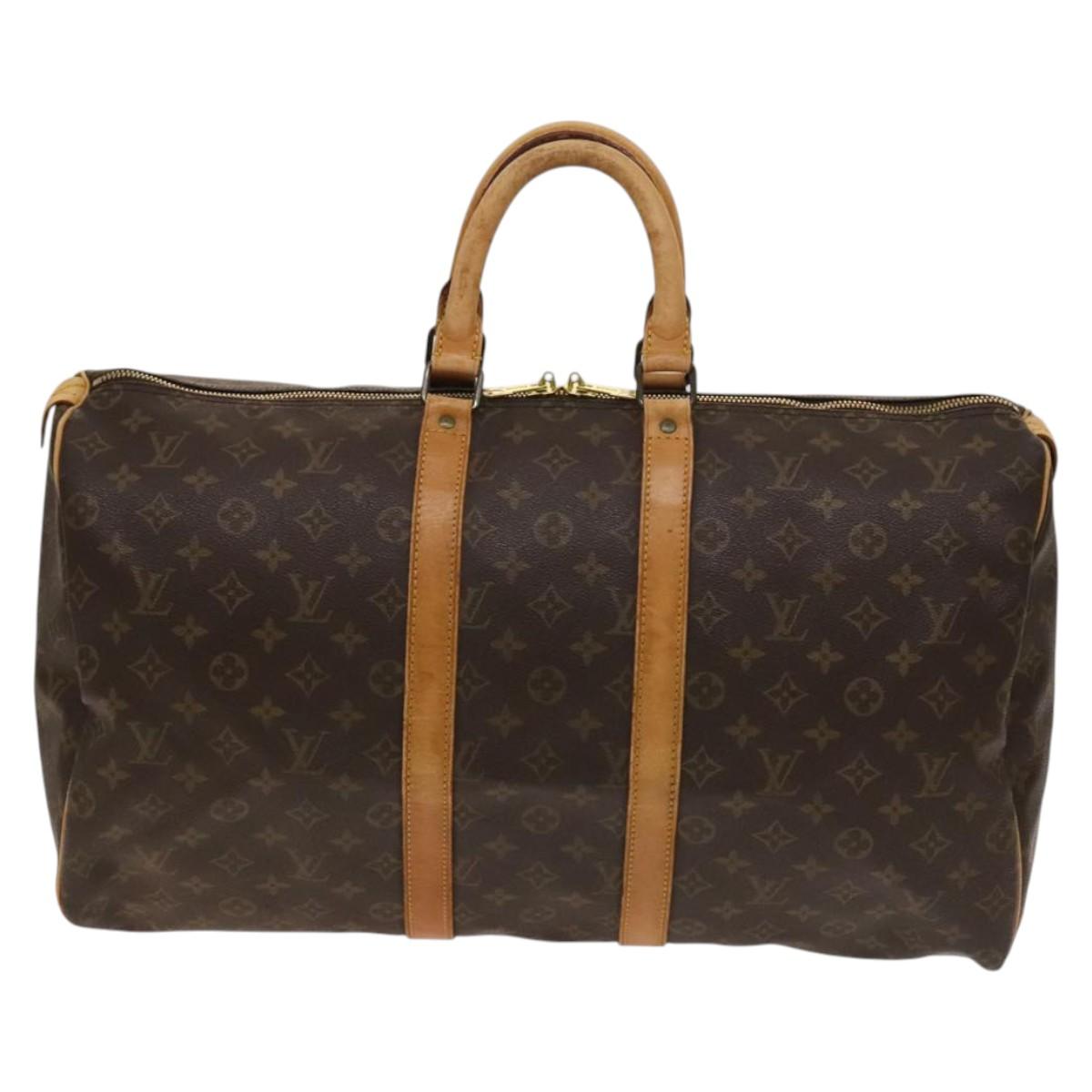 LOUIS VUITTON Monogram Keepall 50 Boston Bag M41426 LV Auth 138020