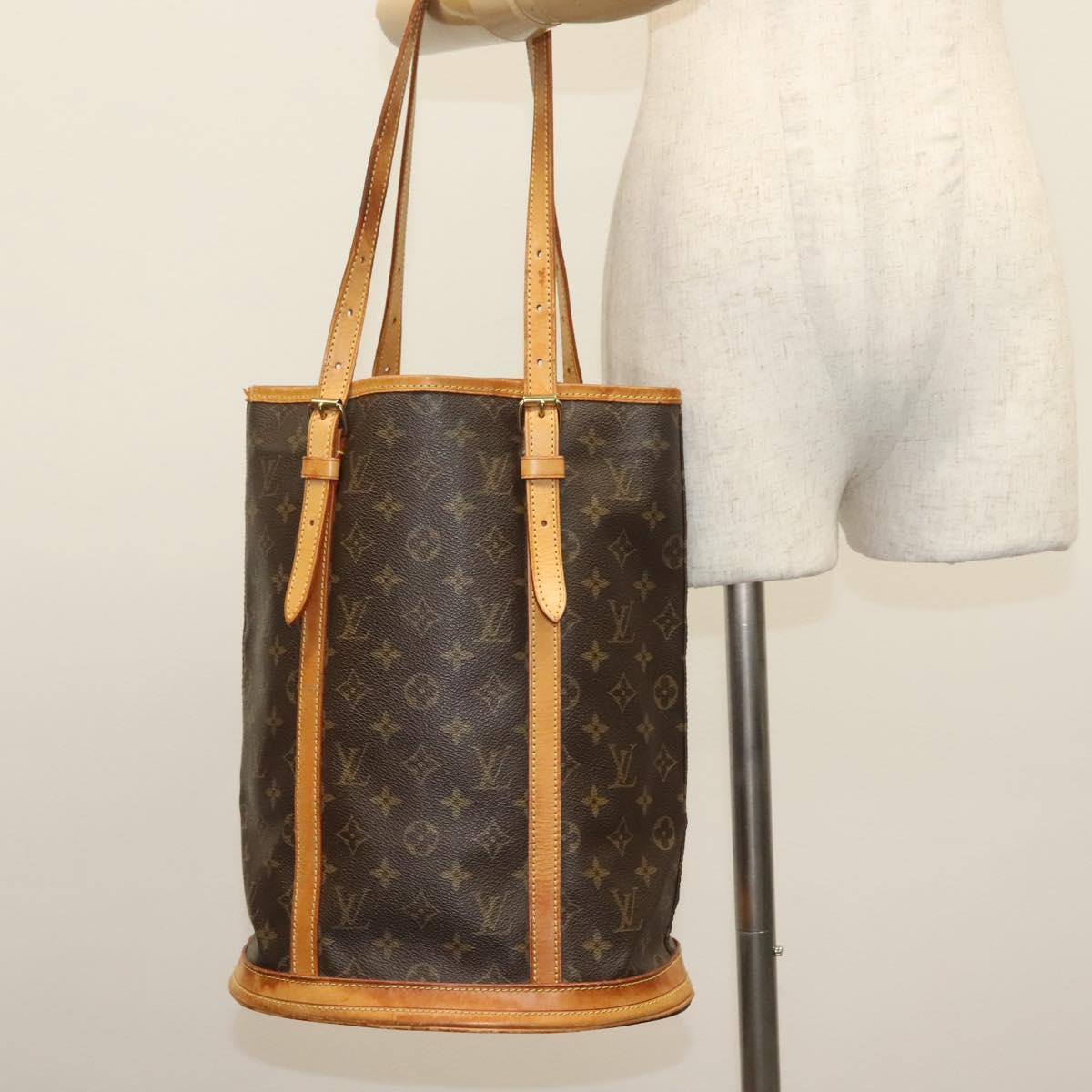 LOUIS VUITTON Monogram Bucket GM Shoulder Bag M42236 LV Auth 138021