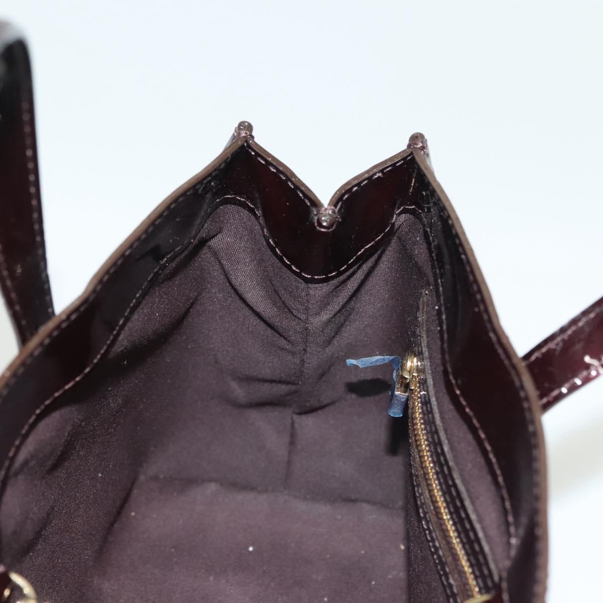 LOUIS VUITTON Monogram Vernis Wilshire PM Hand Bag Amarante M93641 Auth 138023