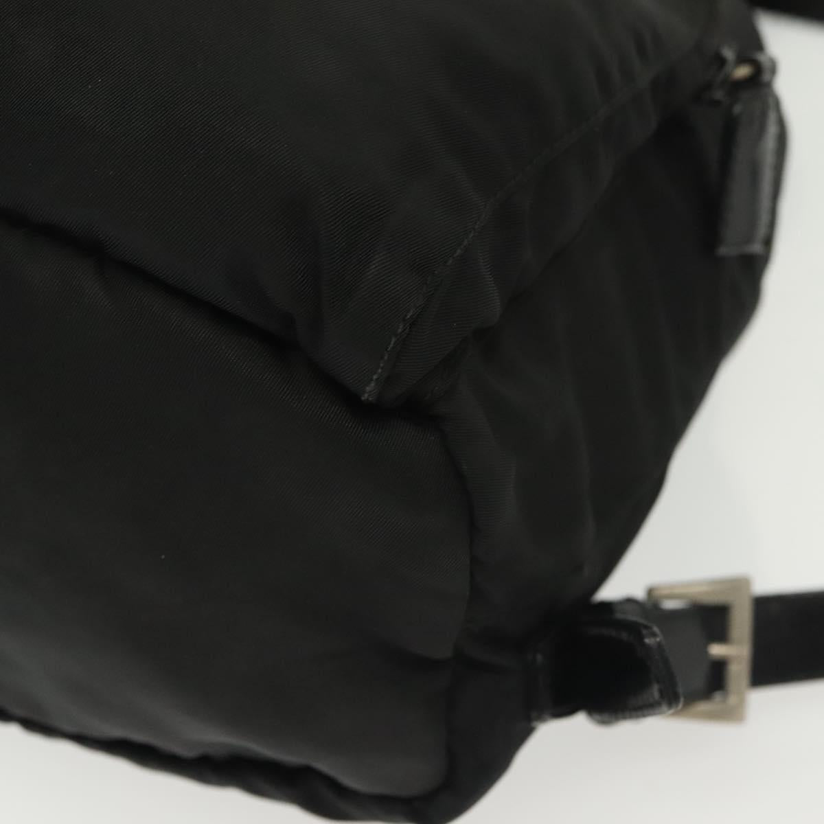 PRADA Backpack Nylon Black Silver Auth 138031