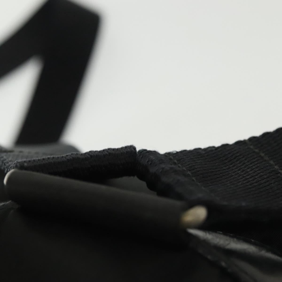 PRADA Backpack Nylon Black Silver Auth 138031