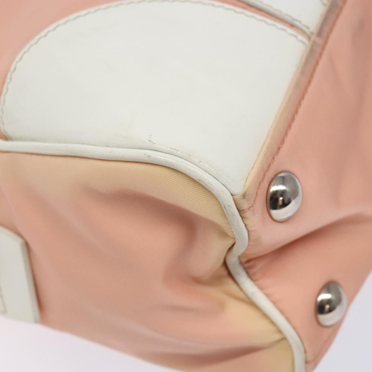 PRADA Shoulder Bag Nylon Pink Silver Auth 138032
