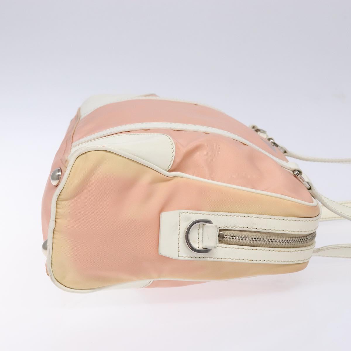 PRADA Shoulder Bag Nylon Pink Silver Auth 138032