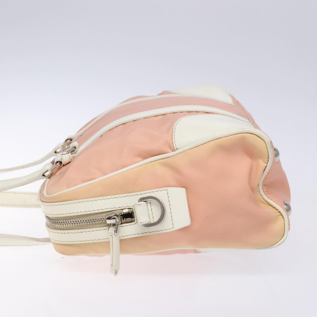 PRADA Shoulder Bag Nylon Pink Silver Auth 138032