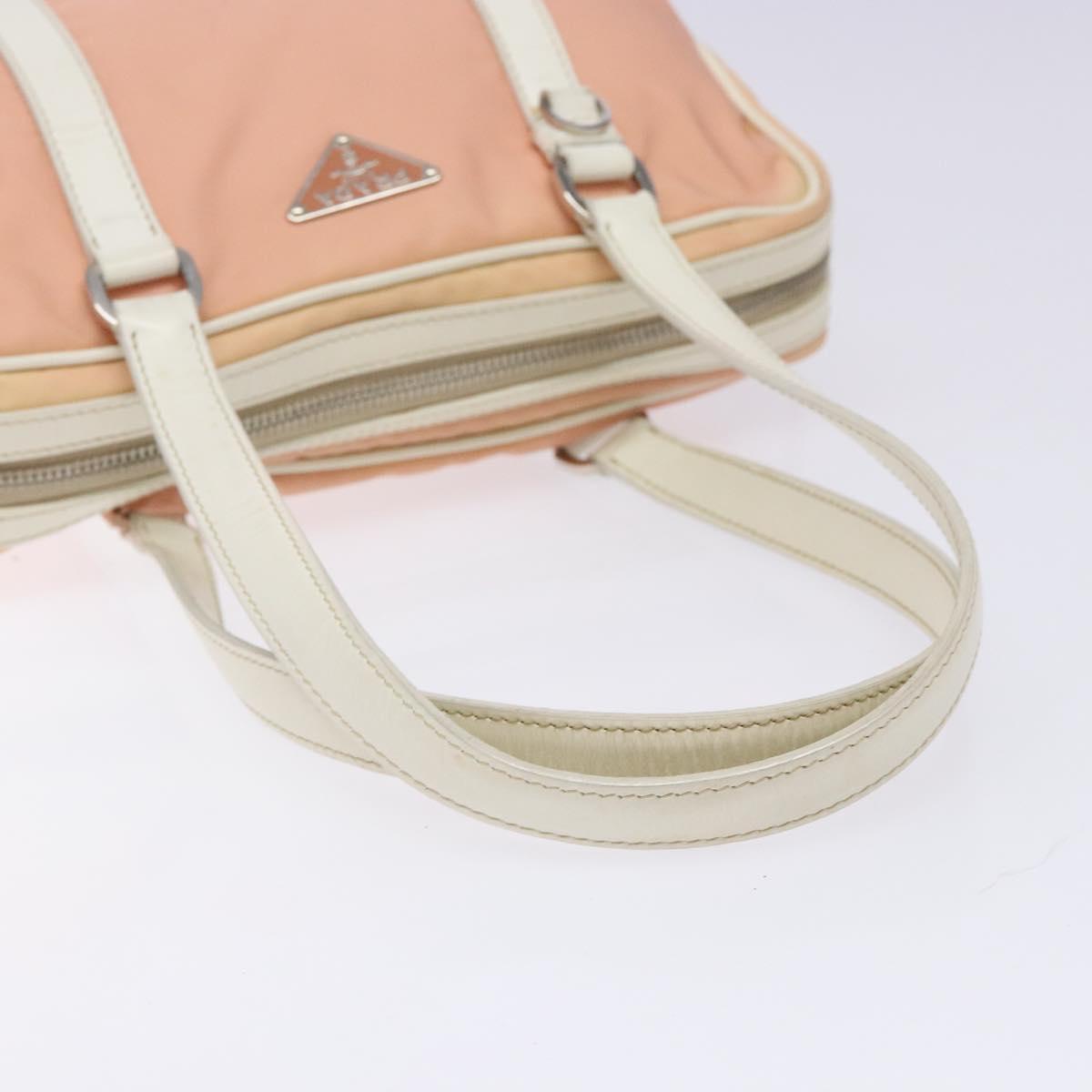 PRADA Shoulder Bag Nylon Pink Silver Auth 138032