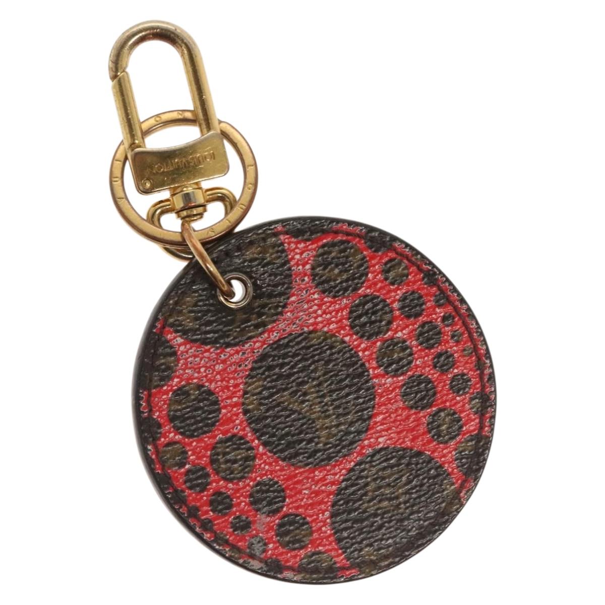 LOUIS VUITTON Yayoi Kusama Porte Cles Monogram Pumpkin Charm M66738 Auth 138042