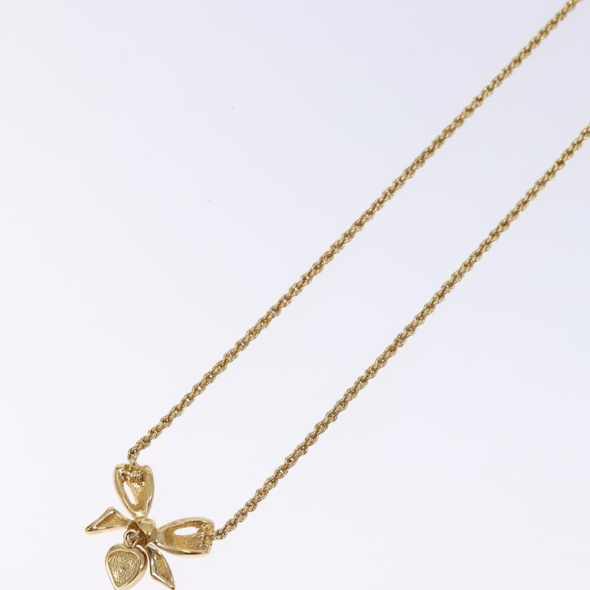 Christian Dior Necklace metal Gold Auth 138046