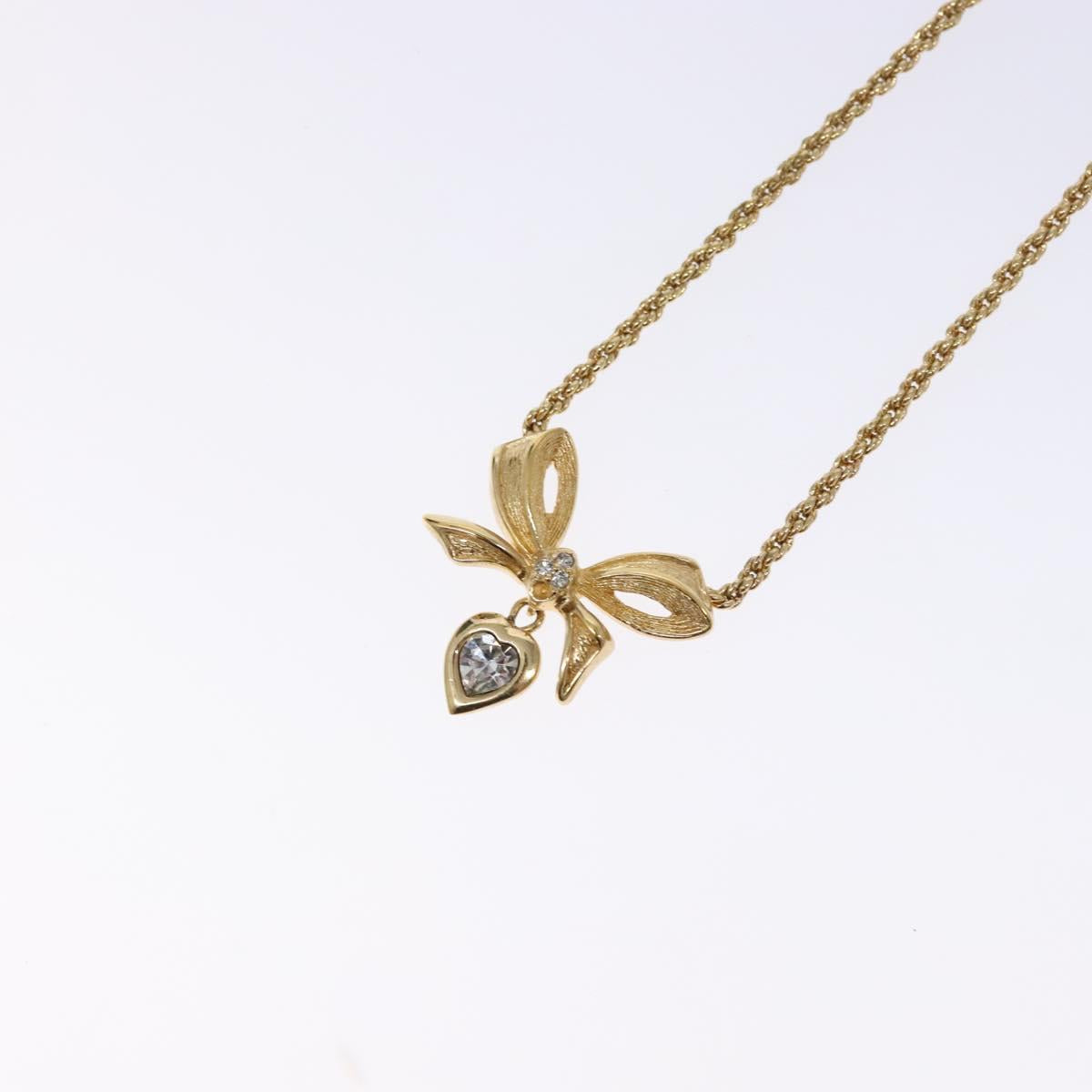 Christian Dior Necklace metal Gold Auth 138046