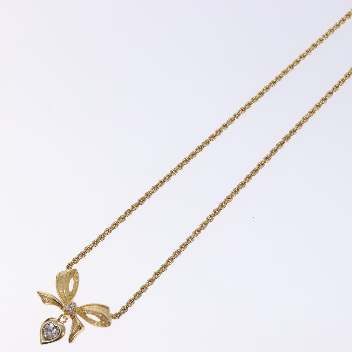 Christian Dior Necklace metal Gold Auth 138046