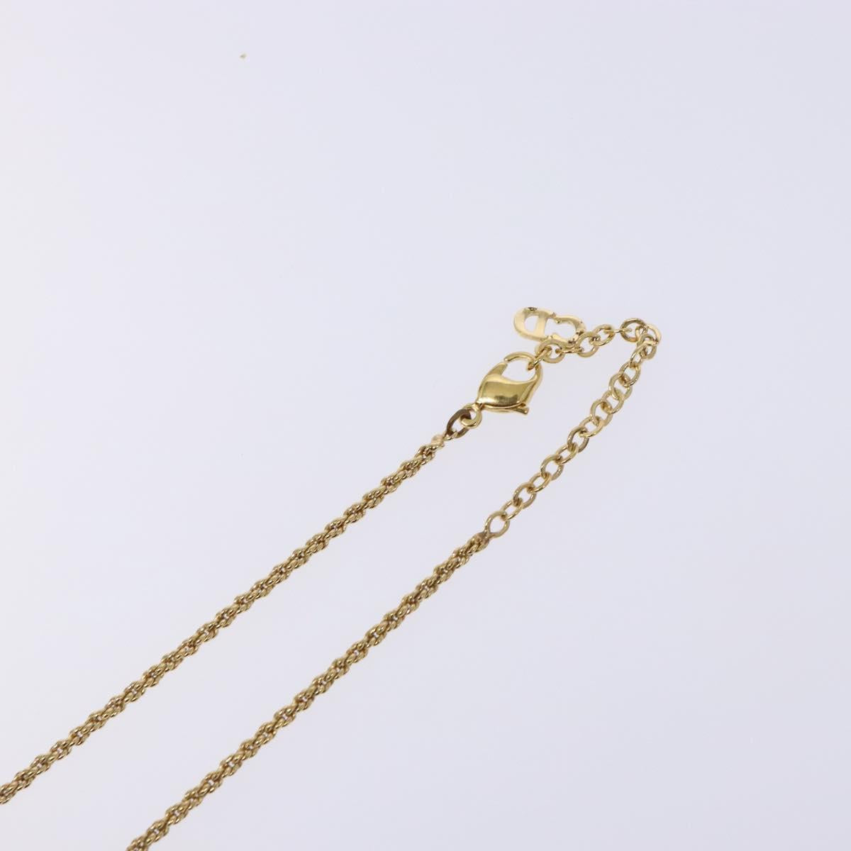 Christian Dior Necklace metal Gold Auth 138046