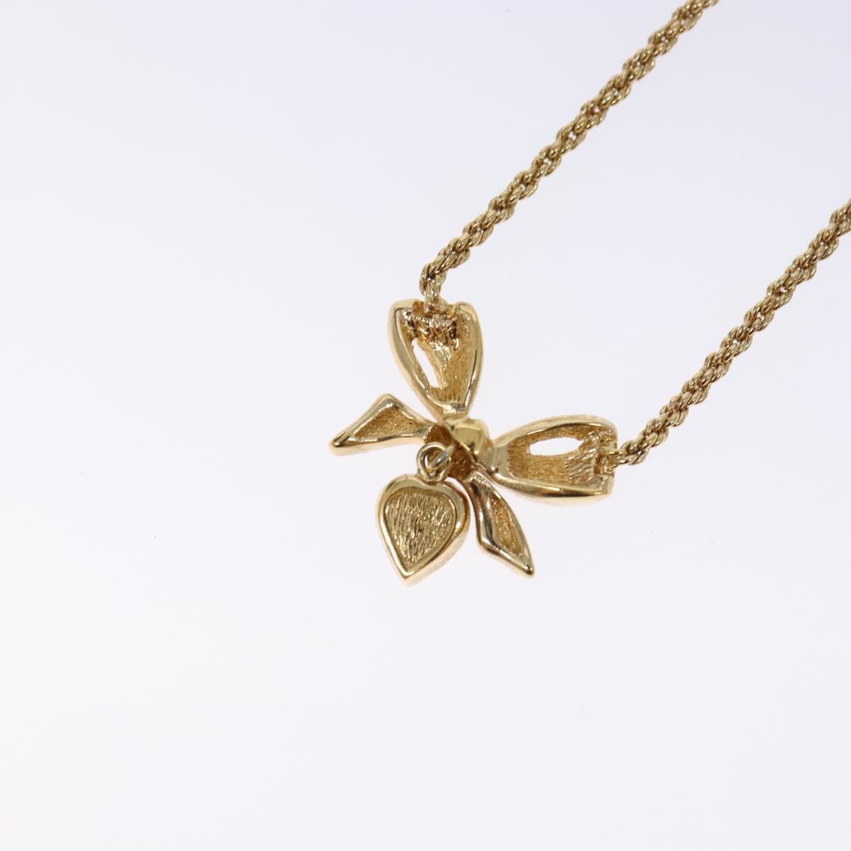 Christian Dior Necklace metal Gold Auth 138046