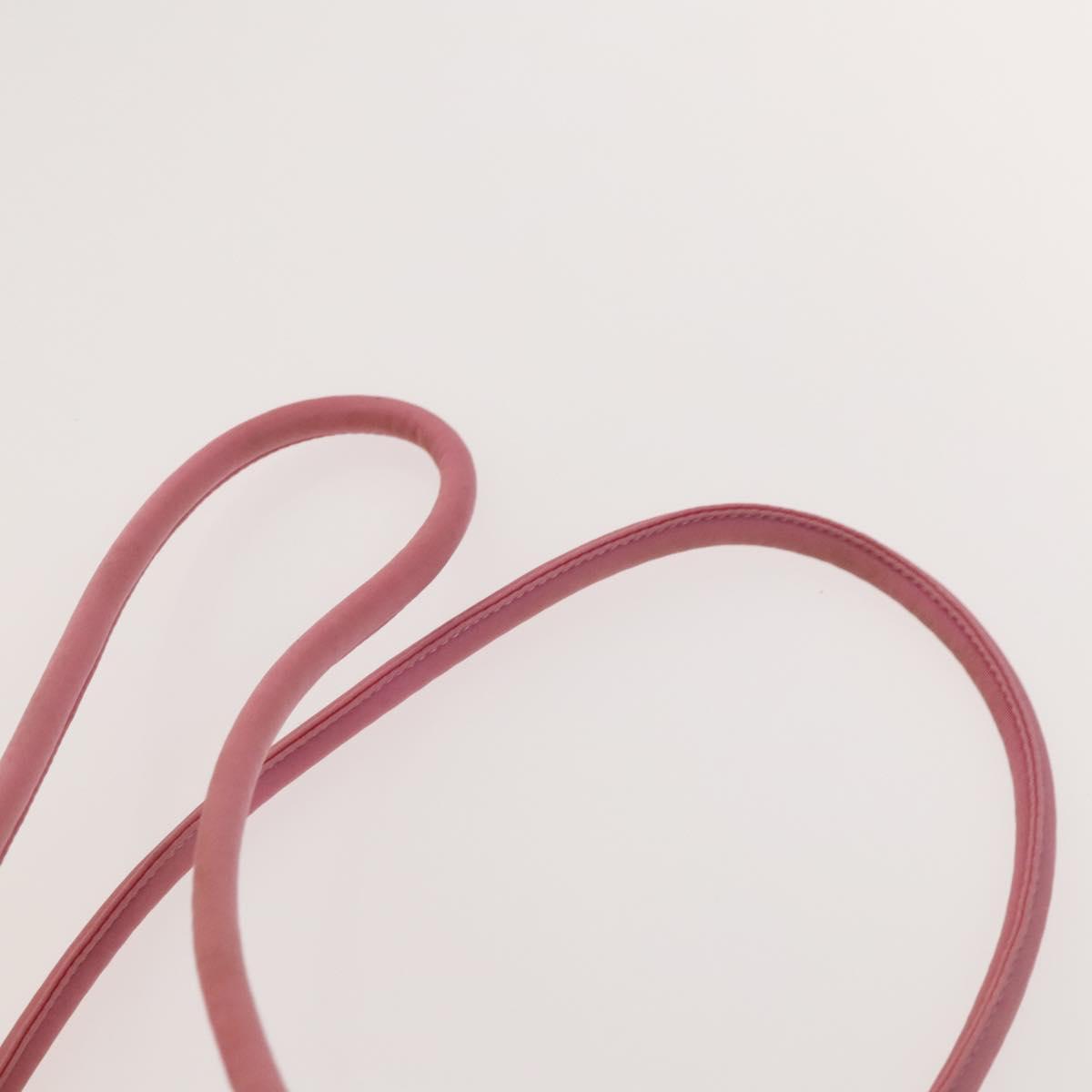 PRADA Tote Bag Nylon 2Set Gray Pink Auth 138061