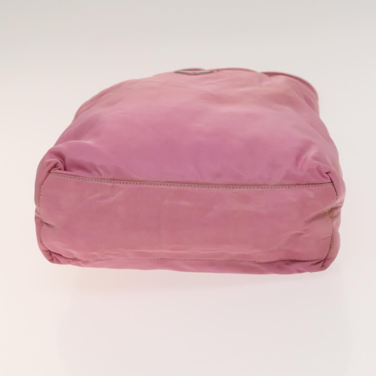 PRADA Tote Bag Nylon 2Set Gray Pink Auth 138061
