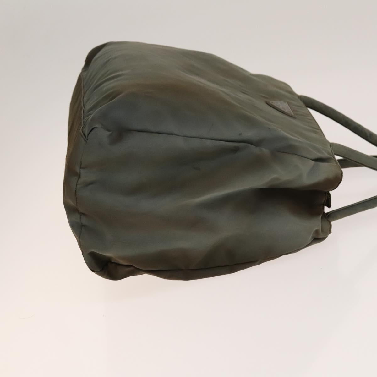 PRADA Tote Bag Nylon 2Set Gray Pink Auth 138061