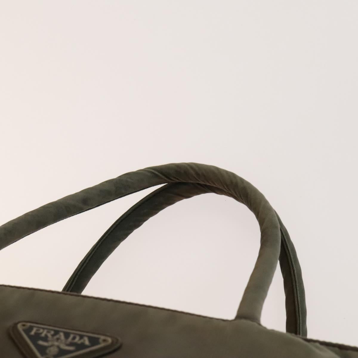 PRADA Tote Bag Nylon 2Set Gray Pink Auth 138061