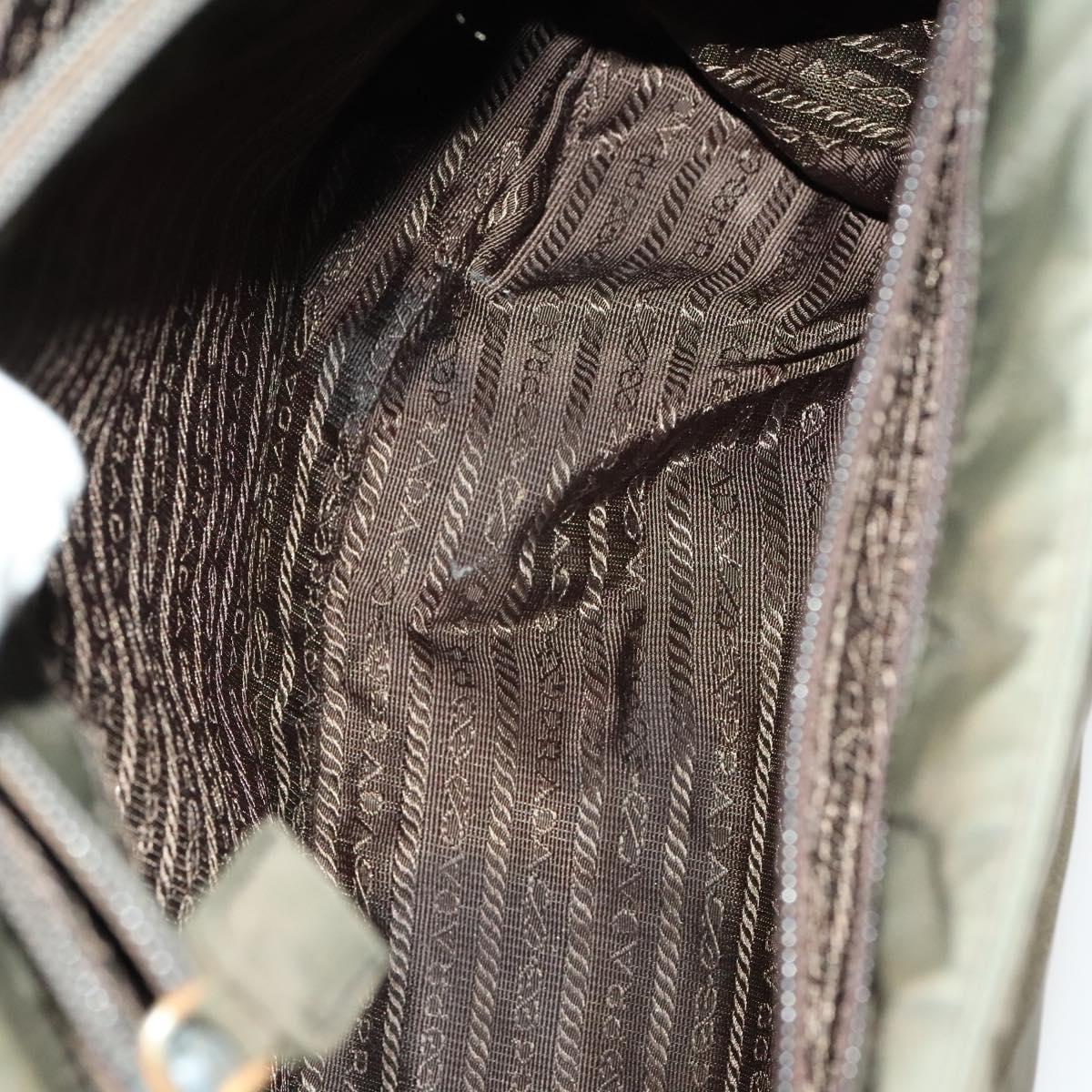 PRADA Tote Bag Nylon 2Set Gray Pink Auth 138061