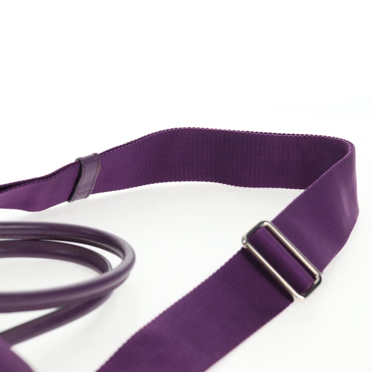 PRADA Hand Bag Nylon 2way Purple Gold Auth 138073M