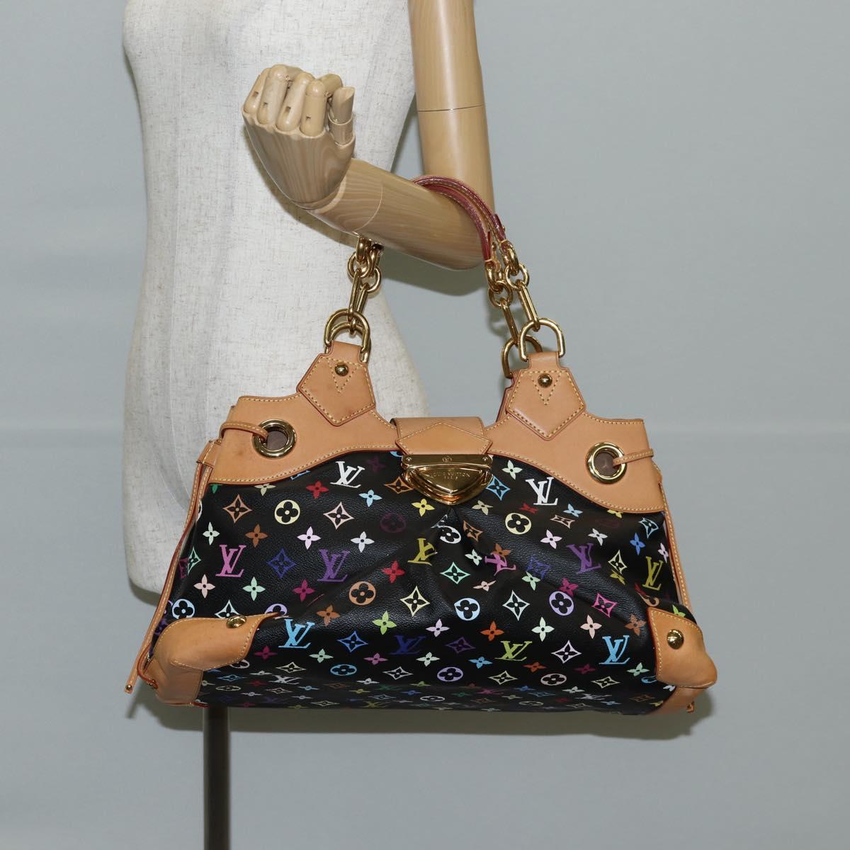 LOUIS VUITTON Monogram Multicolor Ursula Tote Bag Black M40124 LV Auth 138074V