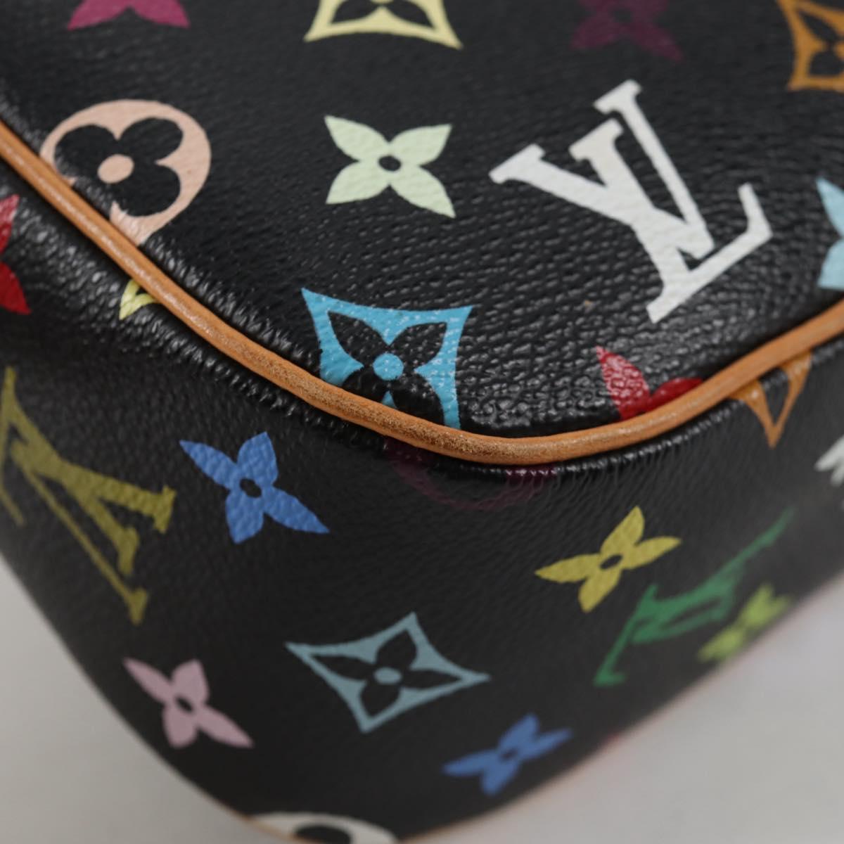 LOUIS VUITTON Monogram Multicolor Sologne Shoulder Bag Black M92639 Auth 138075SAV