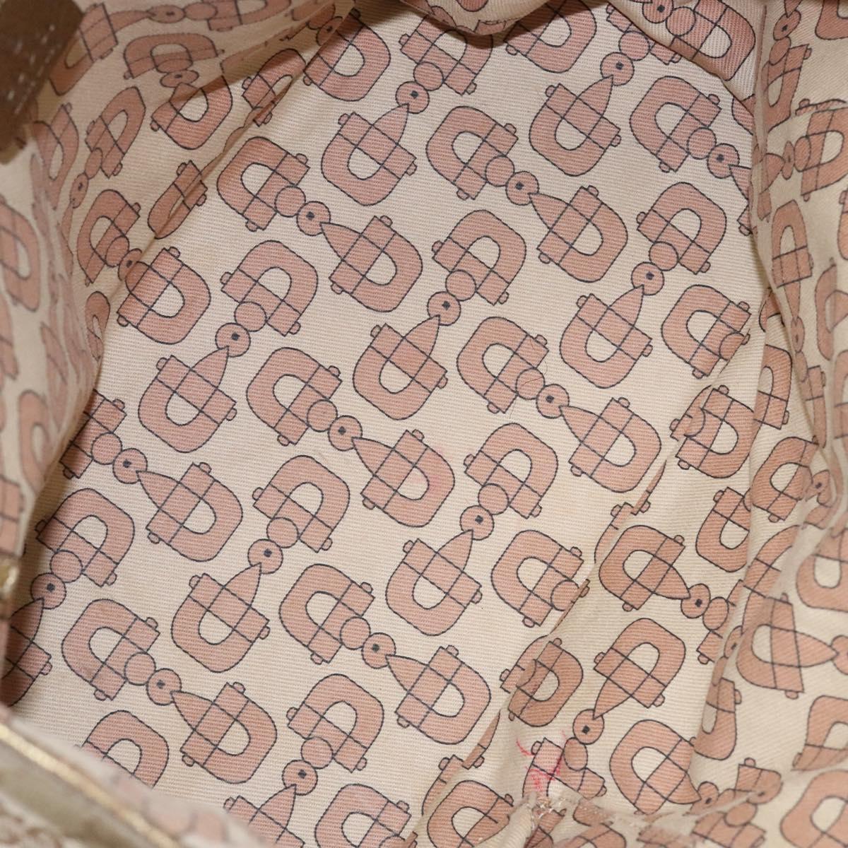 GUCCI GG Canvas Sherry Line Tote Bag Beige Gold 137396 Auth 138114