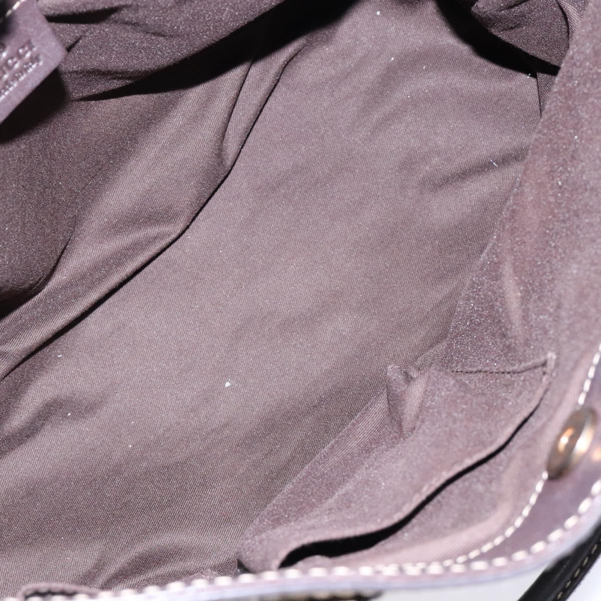 GUCCI GG Crystal Hand Bag Coated Canvas Beige Gold 223964 Auth 138117