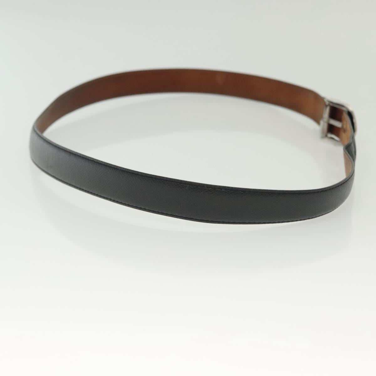 LOUIS VUITTON Taiga Ceinture Classic Belt 49.2"" Black LV Auth 138132