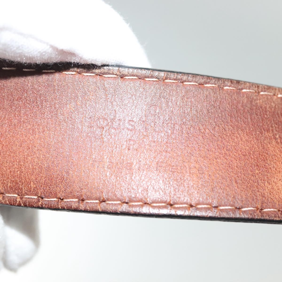 LOUIS VUITTON Taiga Ceinture Classic Belt 49.2"" Black LV Auth 138132