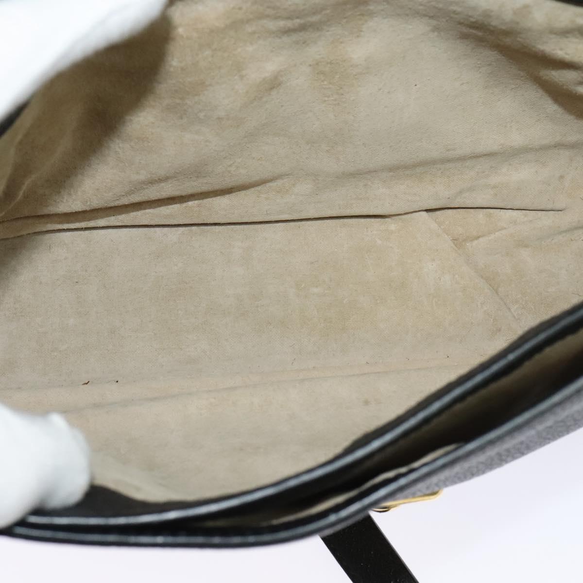 Miu Miu Hand Bag Leather 2way Black Gold Auth 138148