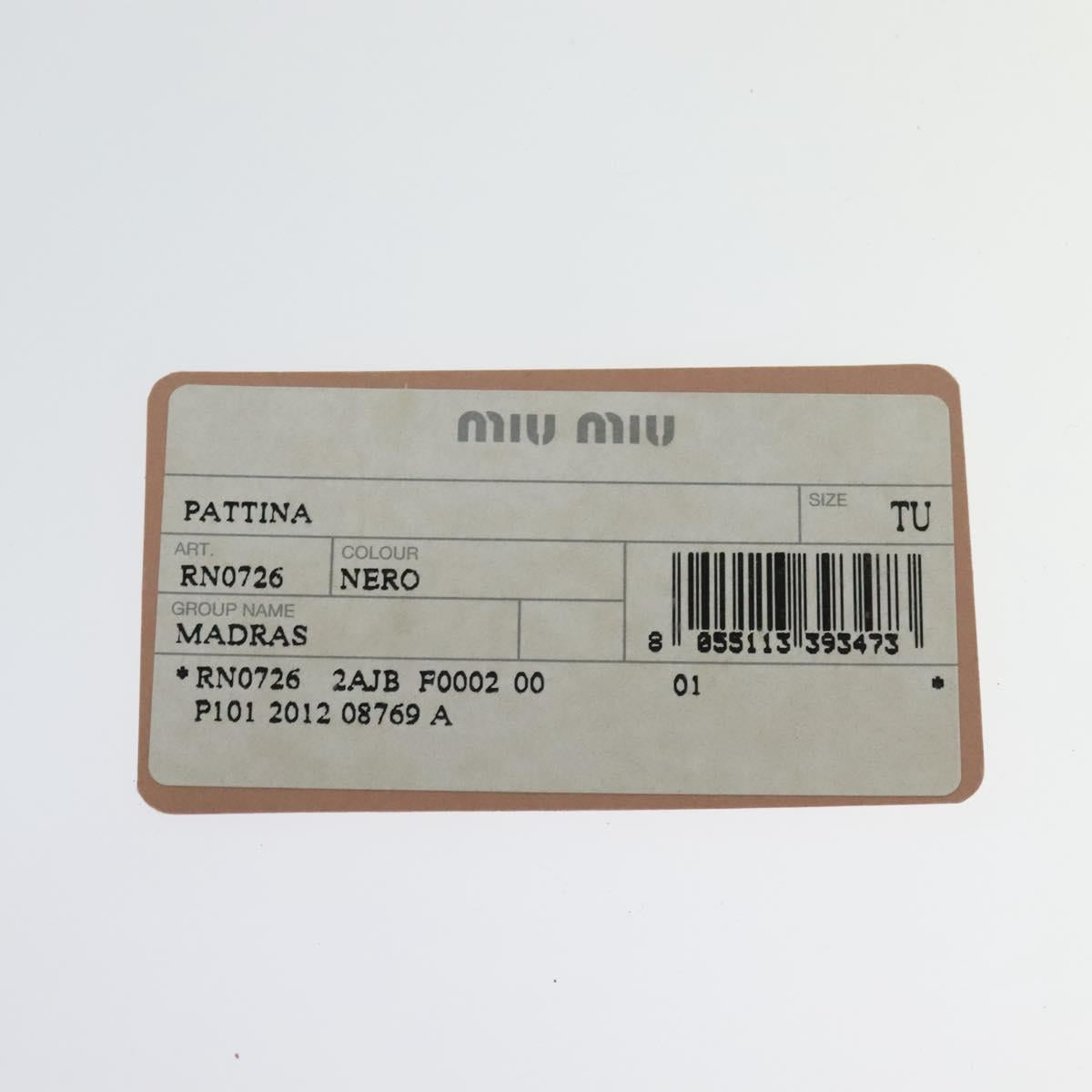 Miu Miu Hand Bag Leather 2way Black Gold Auth 138148