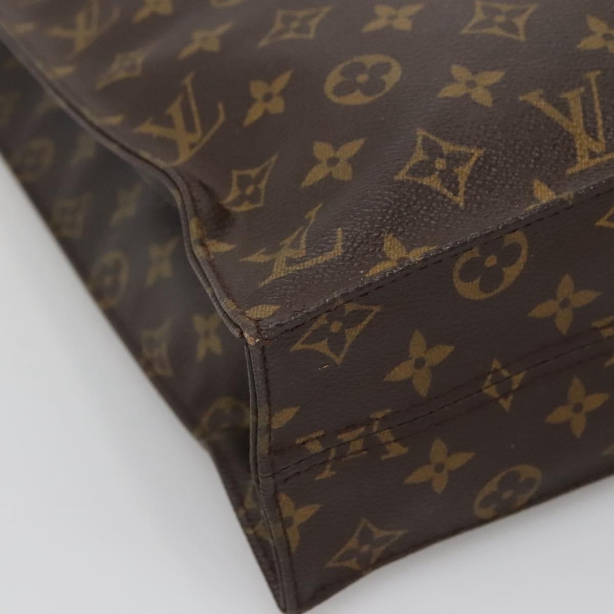 LOUIS VUITTON Monogram Sac Plat Hand Bag M51140 LV Auth 138172