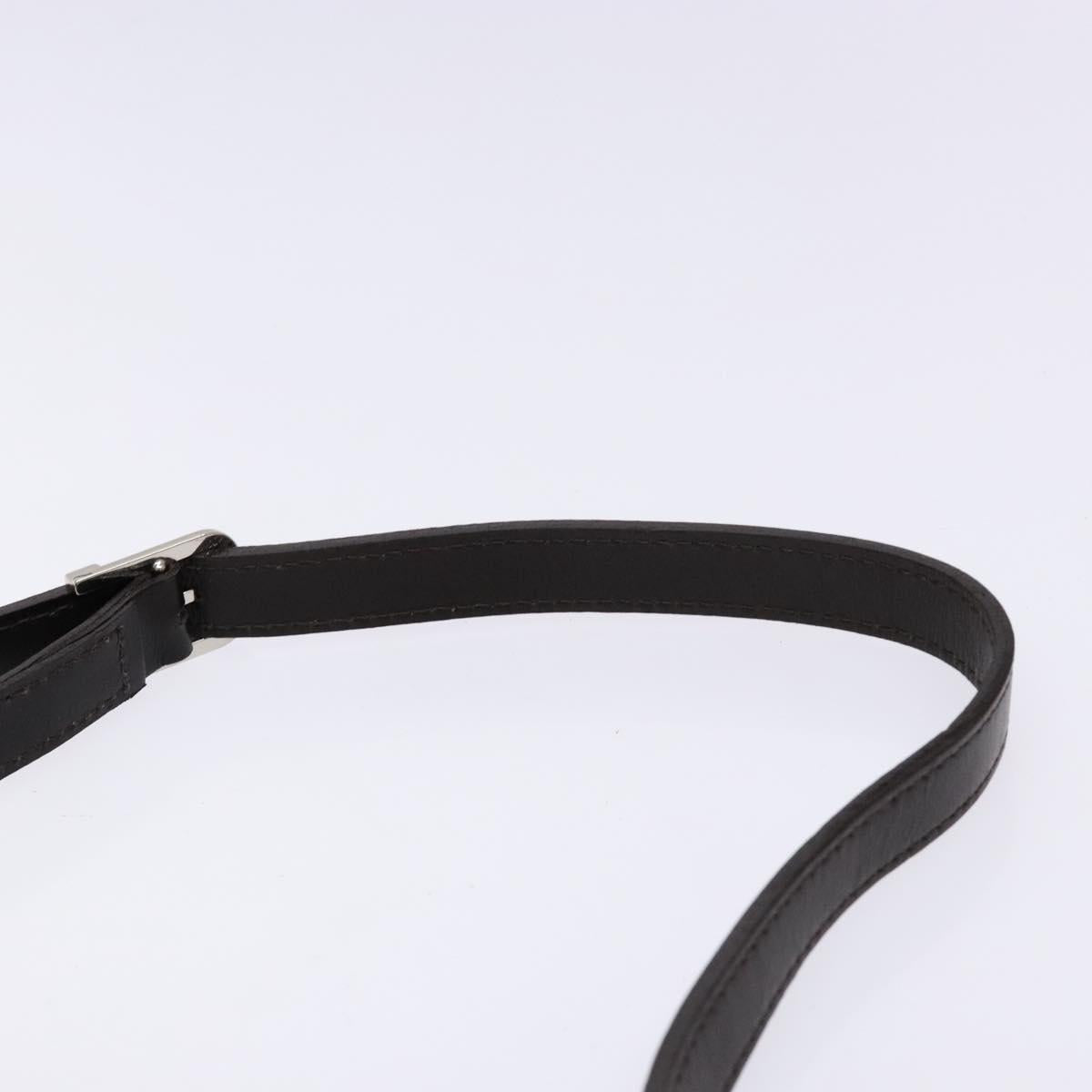 BURBERRY Nova Check Shoulder Bag Canvas Beige Silver Auth 138176