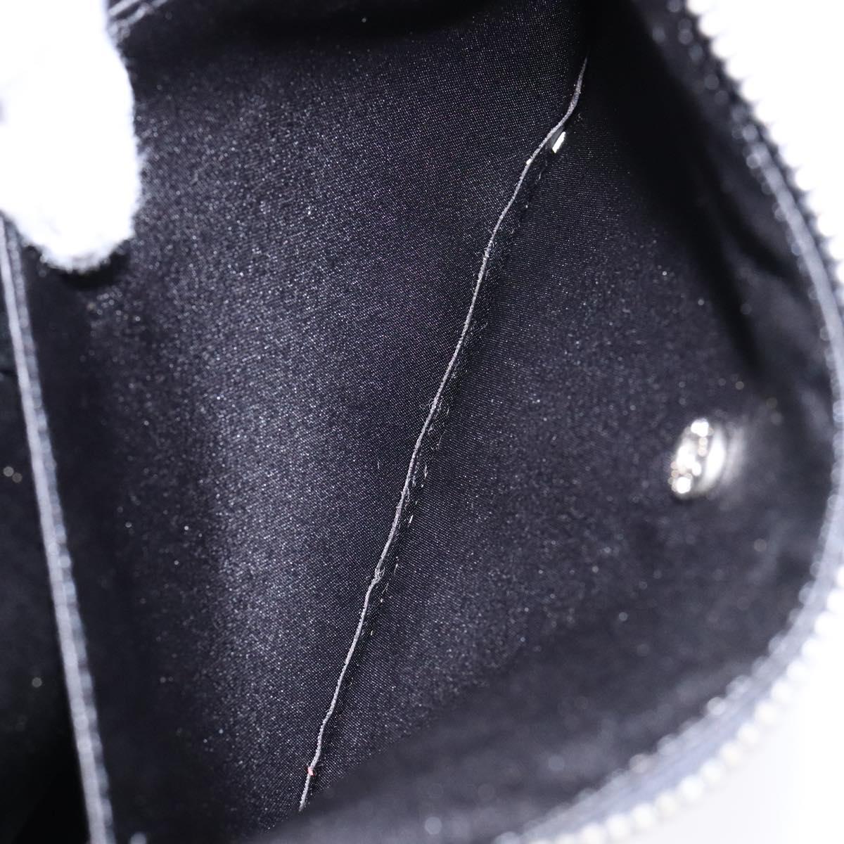 BVLGARI Logo Mania Shoulder Bag Canvas Black Silver Auth 138188