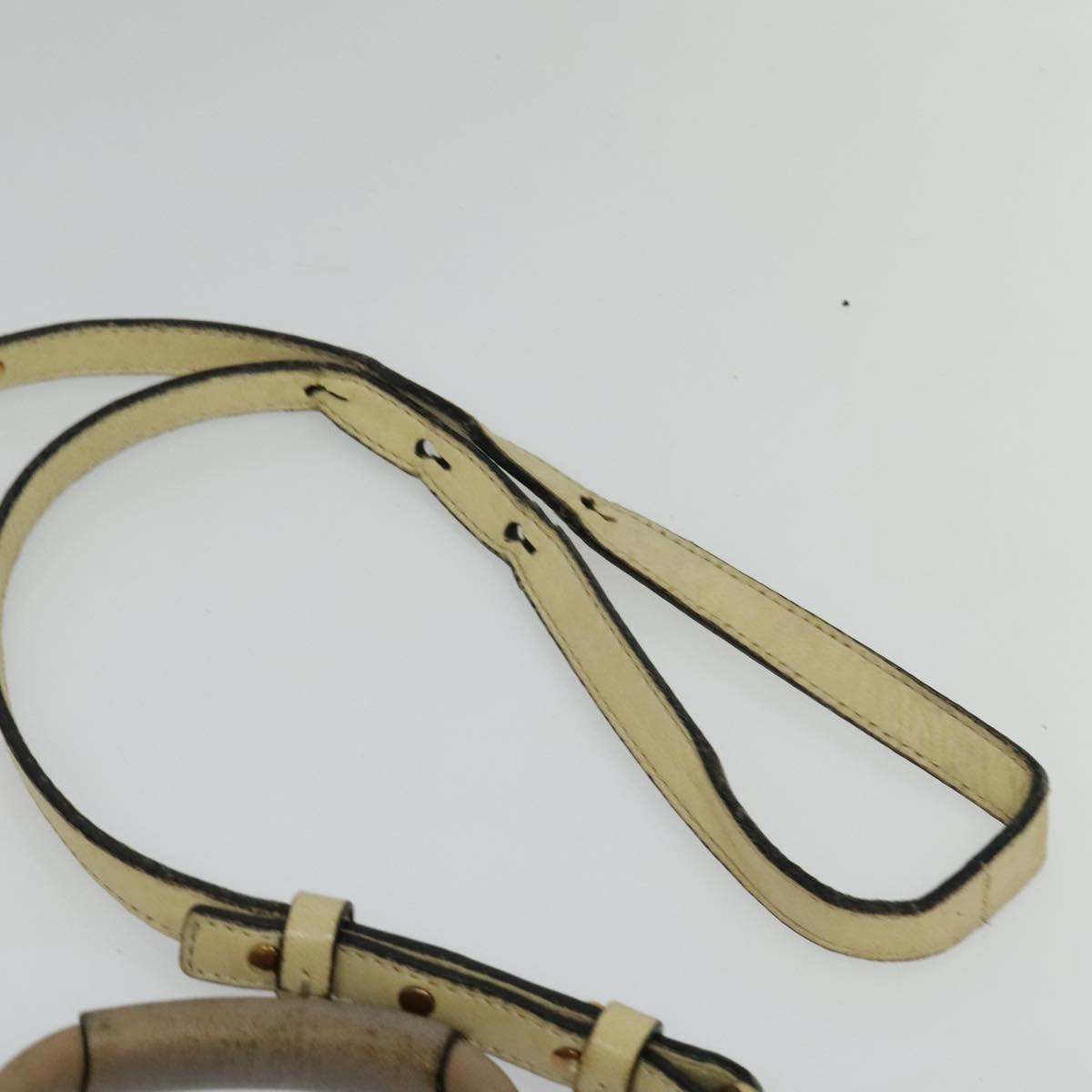 Chloe Etel Hand Bag Leather 2way Ivory Gold Auth 138190