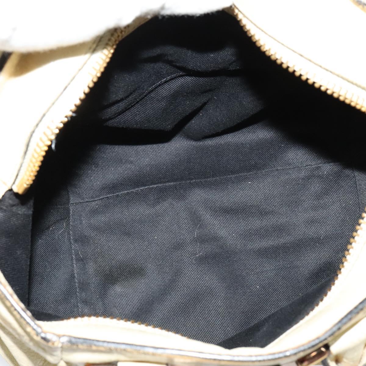 Chloe Etel Hand Bag Leather 2way Ivory Gold Auth 138190