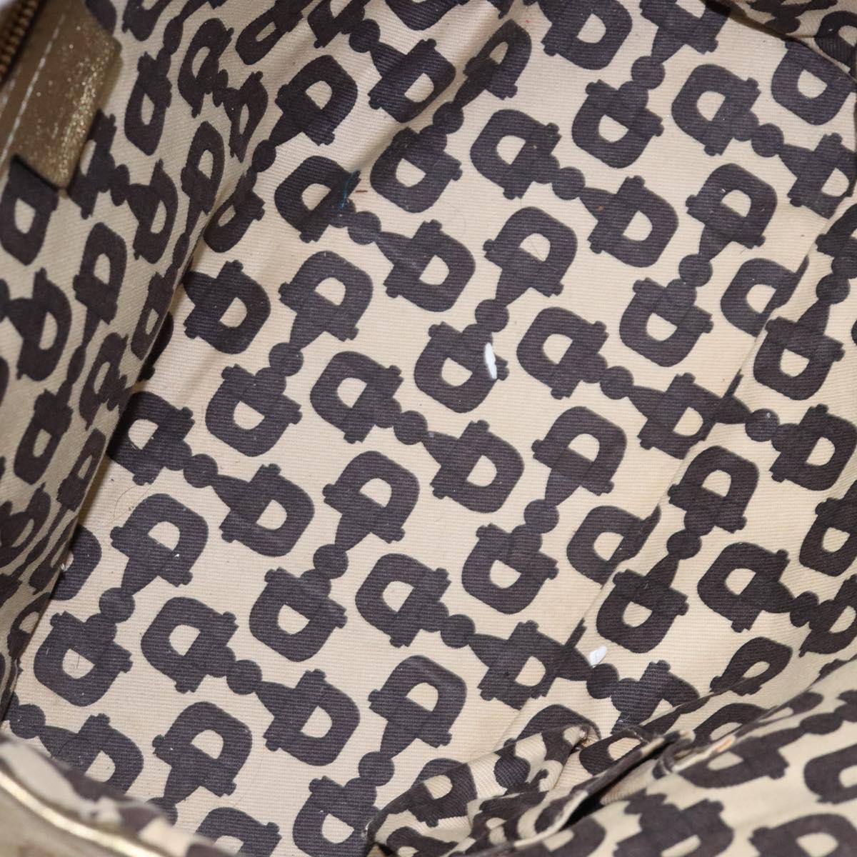 GUCCI GG Canvas Tote Bag Beige Gold 137396 Auth 138191