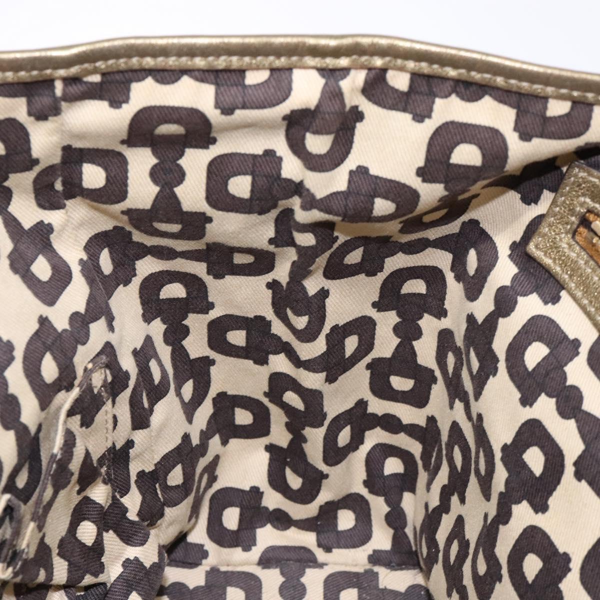 GUCCI GG Canvas Tote Bag Beige Gold 137396 Auth 138191