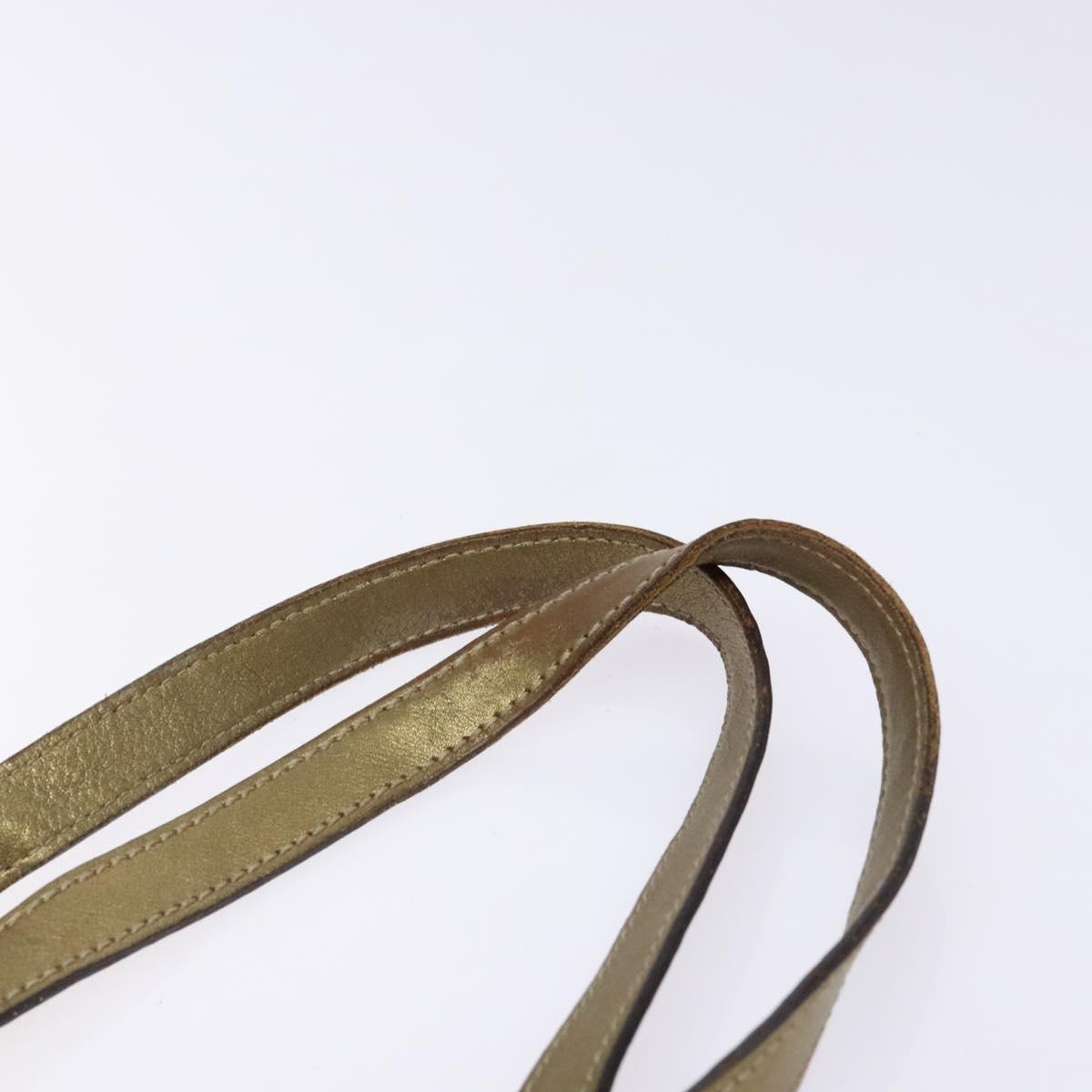 GUCCI GG Canvas Tote Bag Beige Gold 137396 Auth 138191
