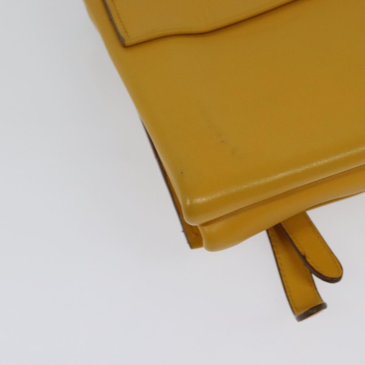 PRADA Shoulder Bag Yellow Silver Auth 138192