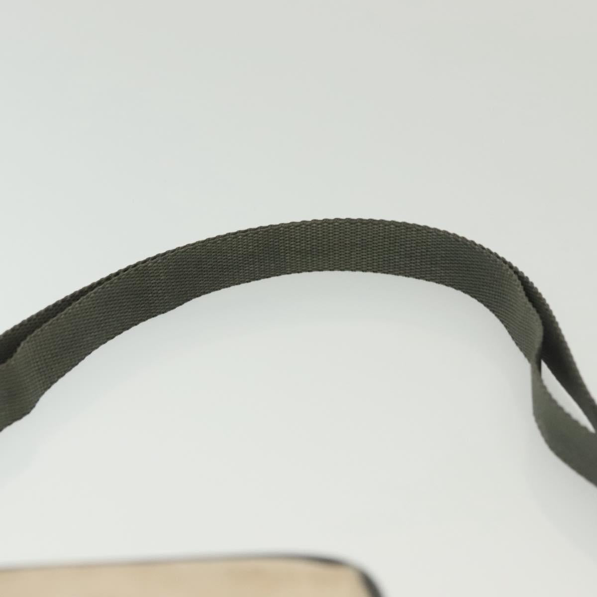 PRADA Sports Shoulder Bag Nylon White Silver Auth 138207