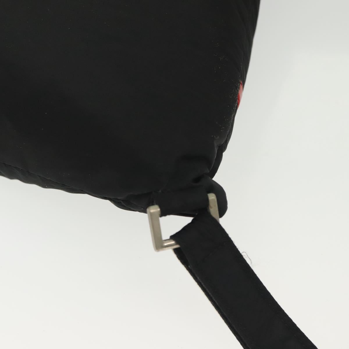 PRADA Sports Backpack Nylon Black Silver Auth 138214