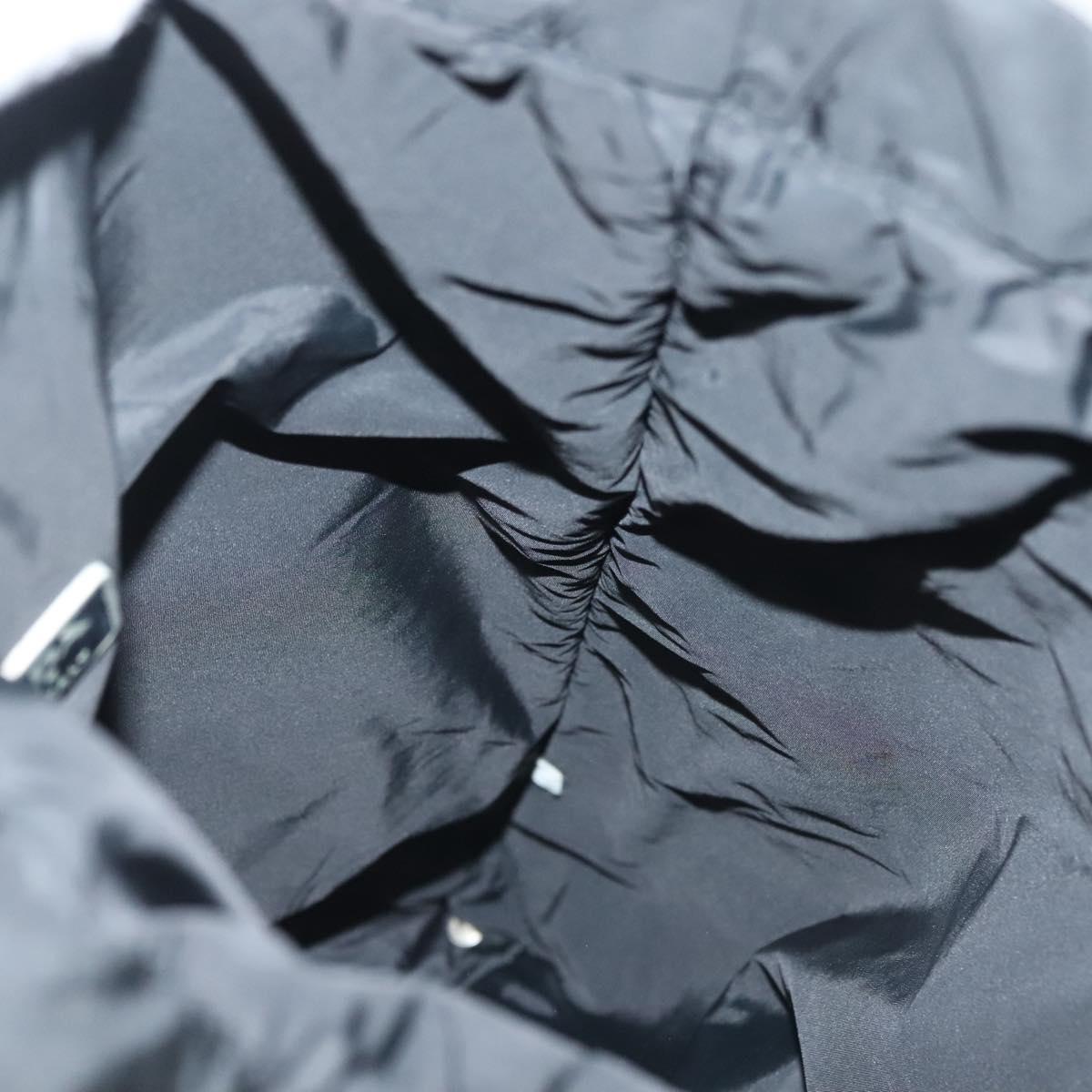 PRADA Sports Backpack Nylon Black Silver Auth 138214