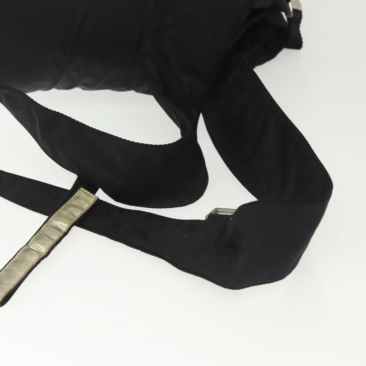 PRADA Sports Backpack Nylon Black Silver Auth 138214