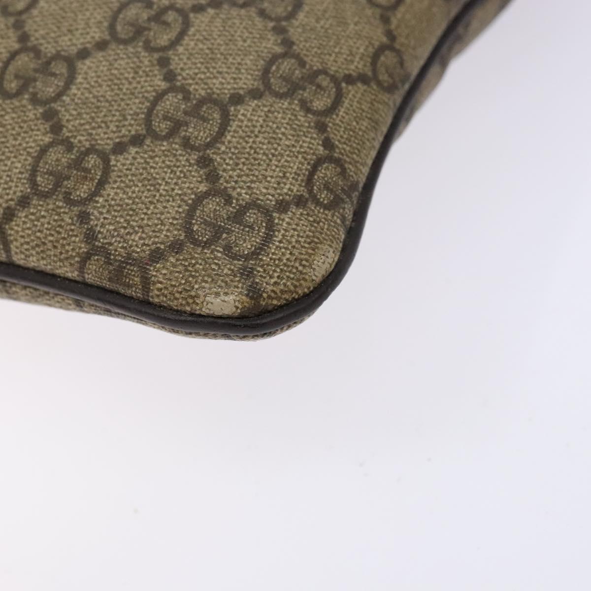 GUCCI GG Supreme Shoulder Bag PVC Beige Gold 295257 Auth 138218